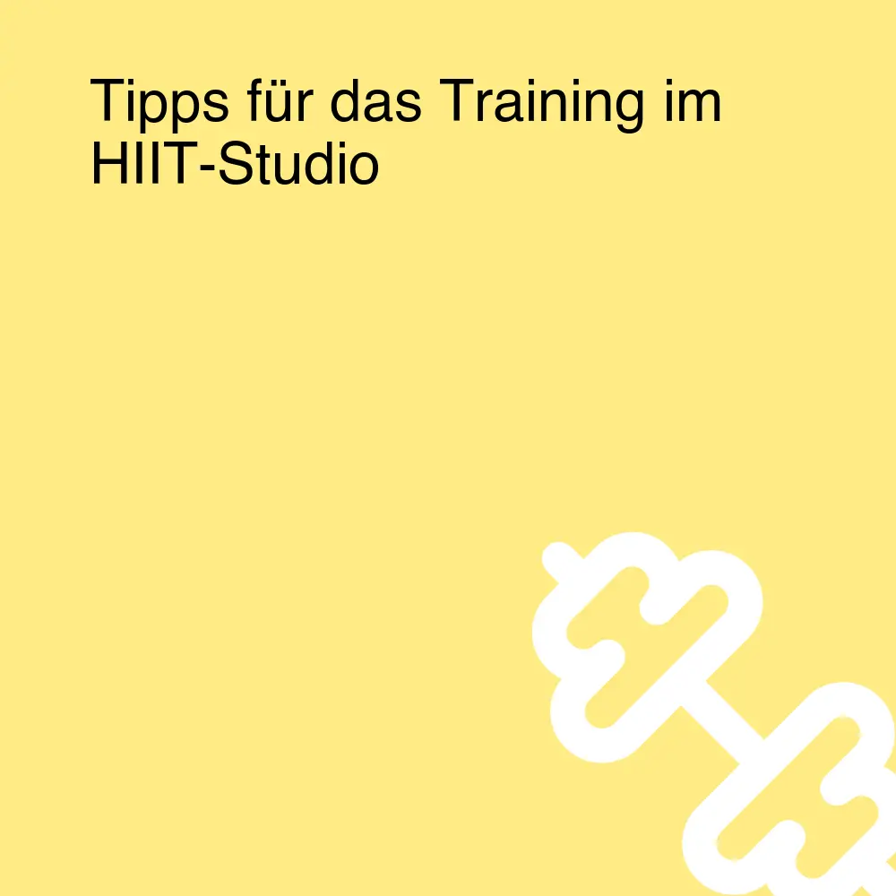 Tipps für das Training im HIIT-Studio