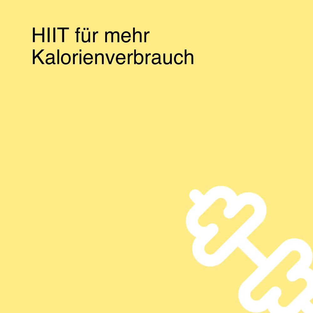 HIIT für mehr Kalorienverbrauch