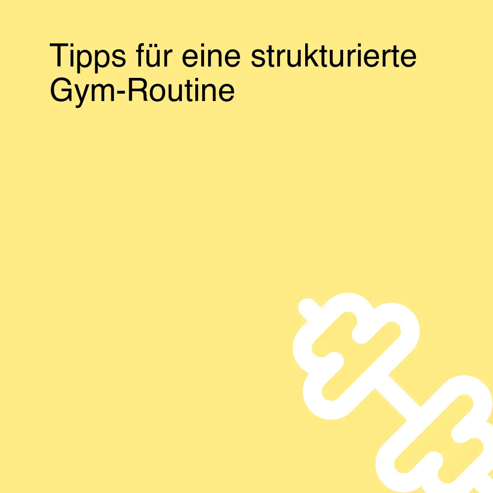 Tipps für eine strukturierte Gym-Routine