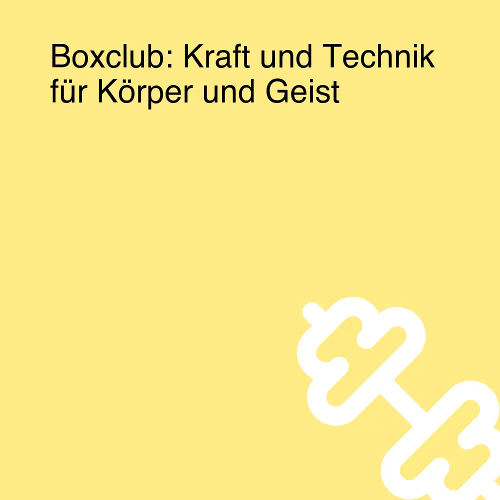 Boxclub: Kraft und Technik für Körper und Geist
