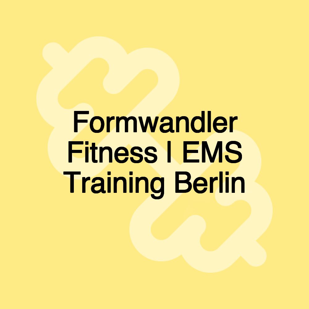 Formwandler Fitness | EMS Training Berlin