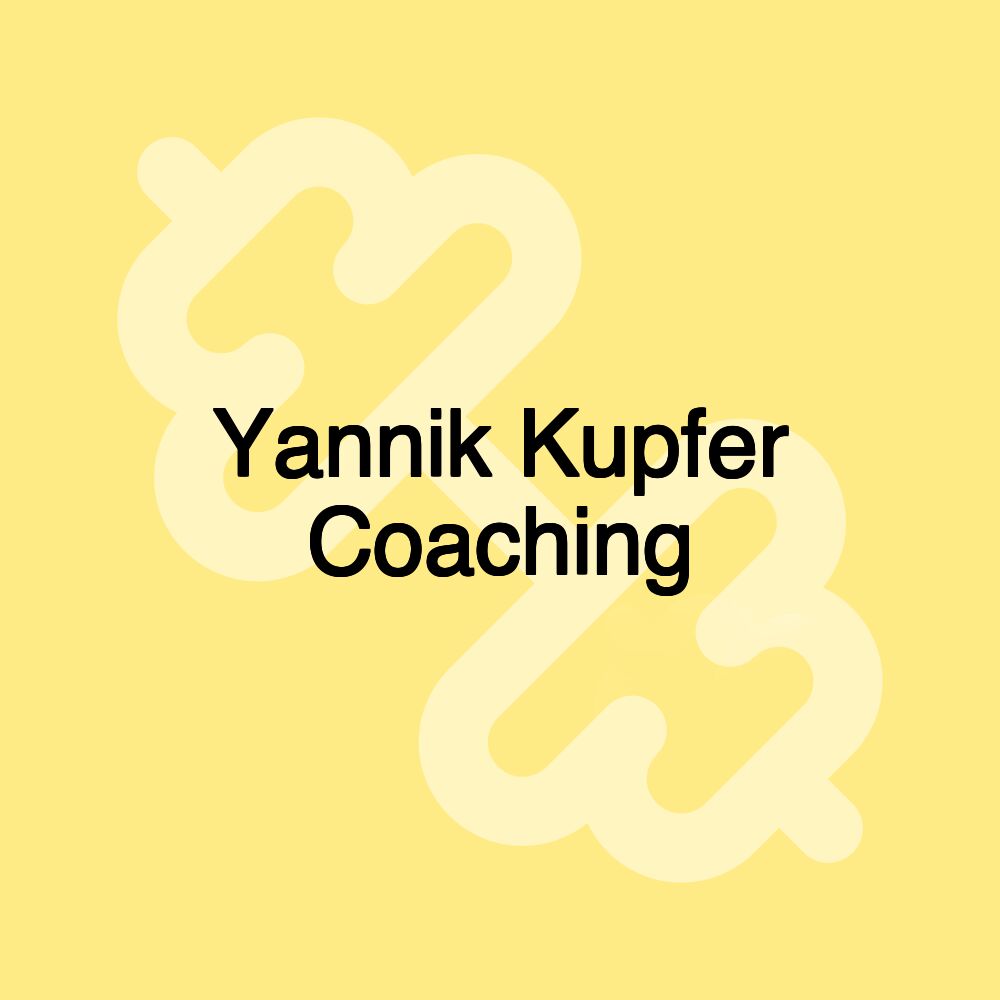 Yannik Kupfer Coaching