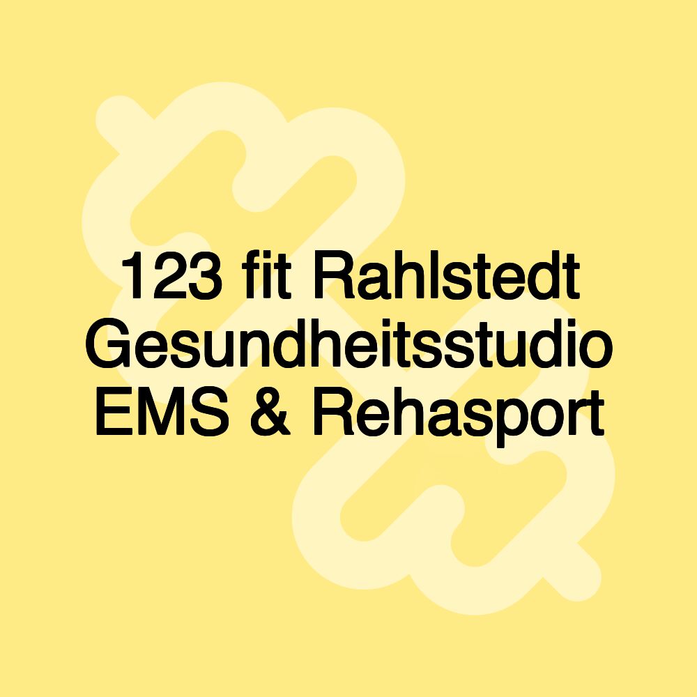 123 fit Rahlstedt Gesundheitsstudio EMS & Rehasport