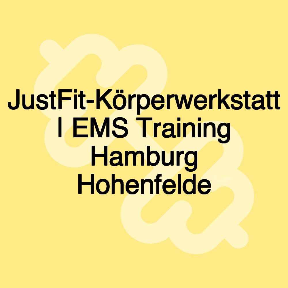 JustFit-Körperwerkstatt | EMS Training Hamburg Hohenfelde