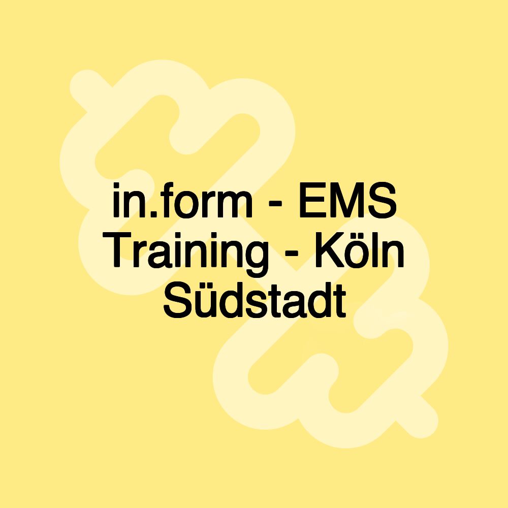 in.form - EMS Training - Köln Südstadt