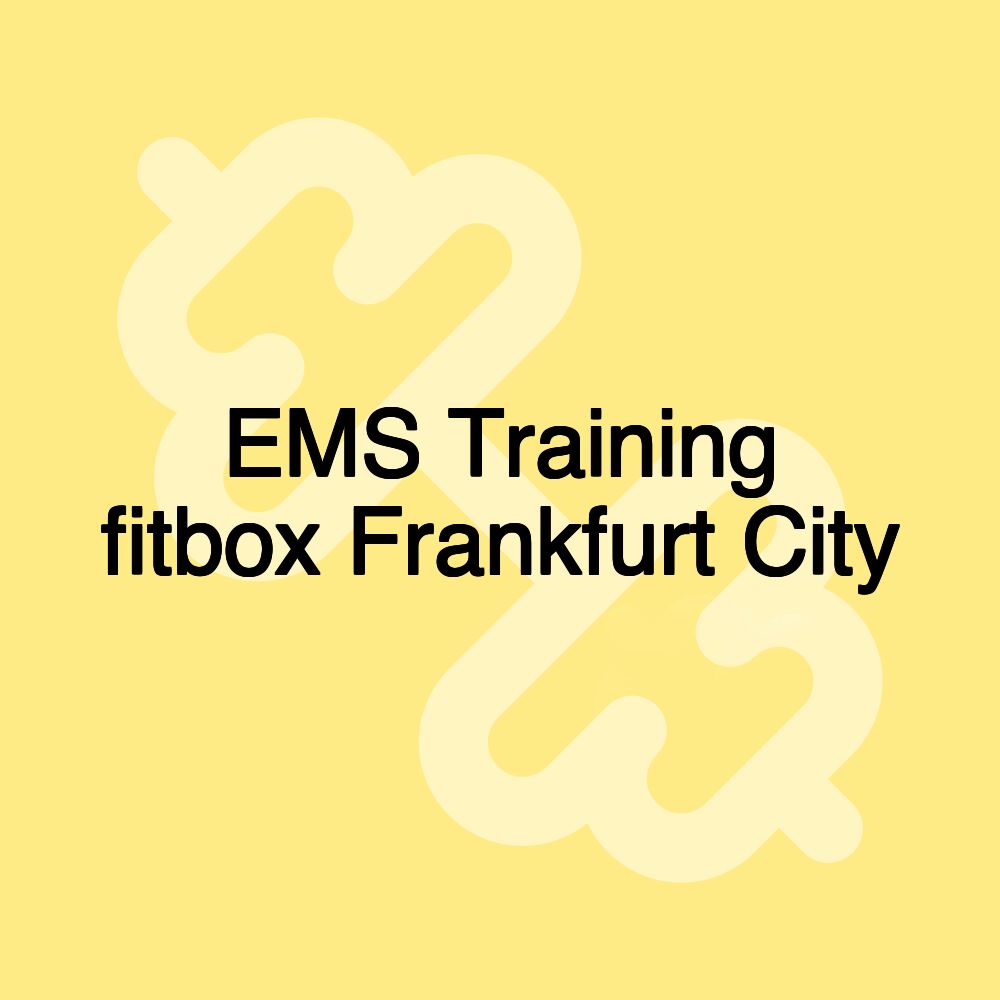 EMS Training fitbox Frankfurt City