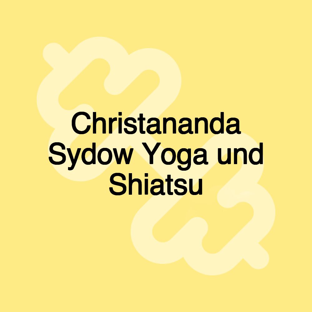 Christananda Sydow Yoga und Shiatsu