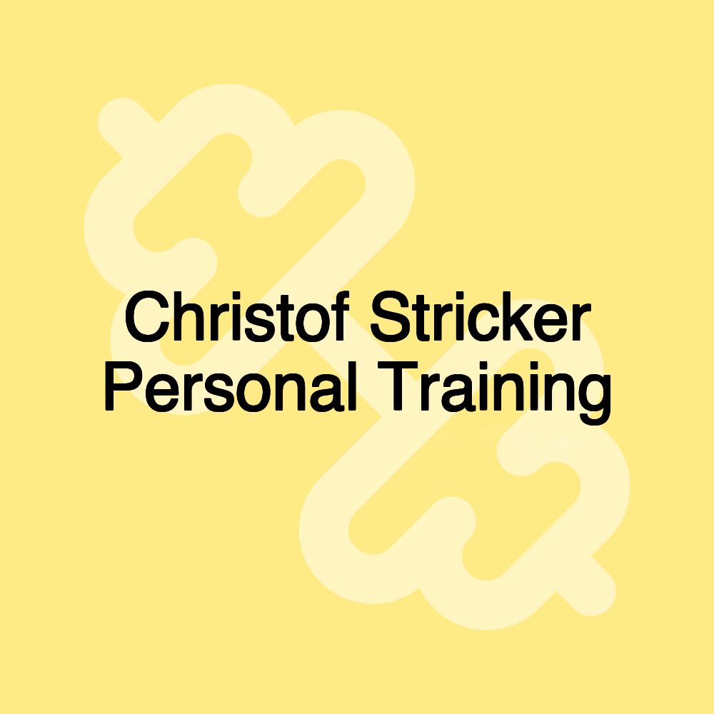 Christof Stricker Personal Training