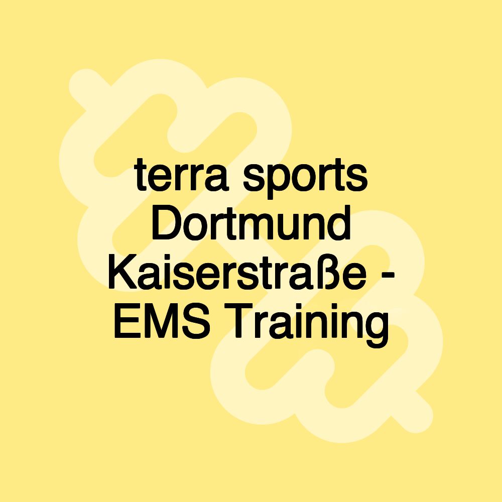 terra sports Dortmund Kaiserstraße - EMS Training