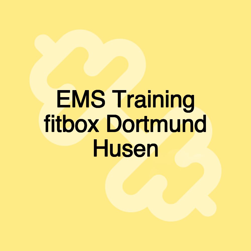 EMS Training fitbox Dortmund Husen