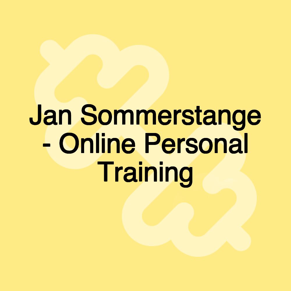 Jan Sommerstange - Online Personal Training