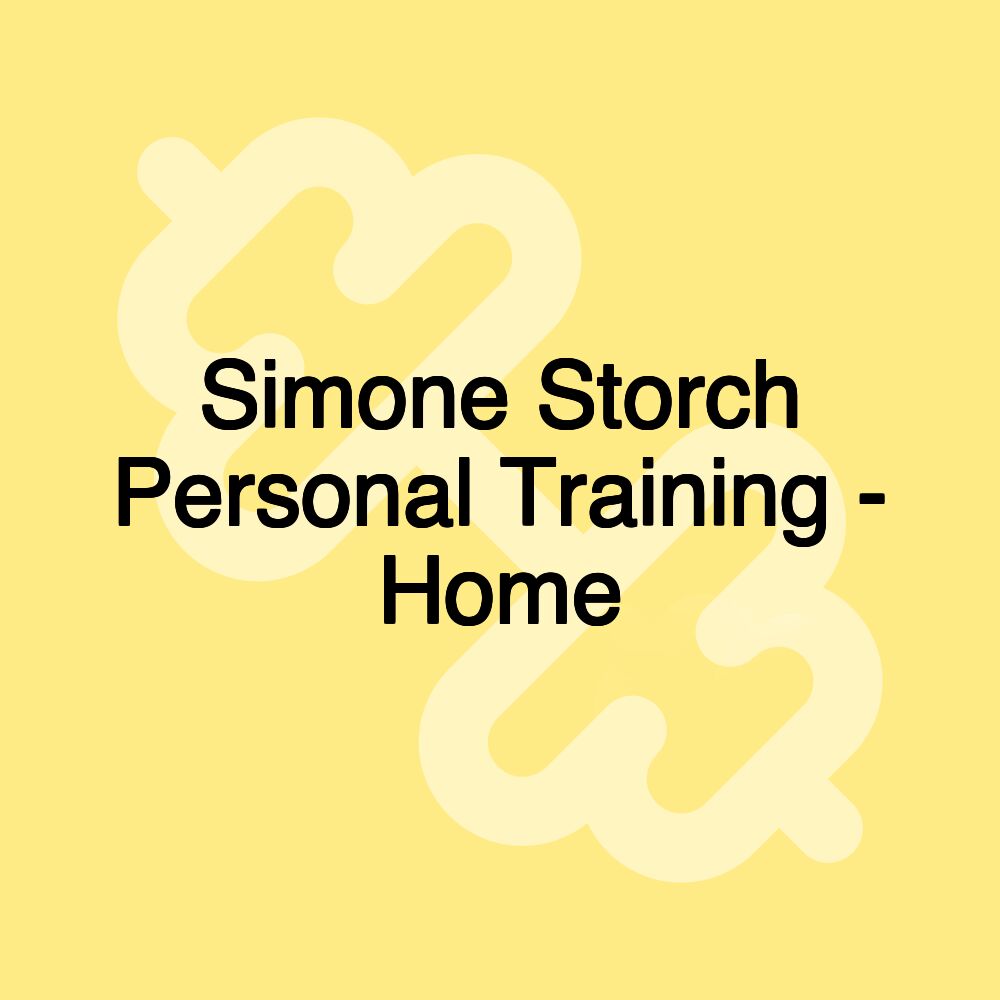 Simone Storch Personal Training - Home