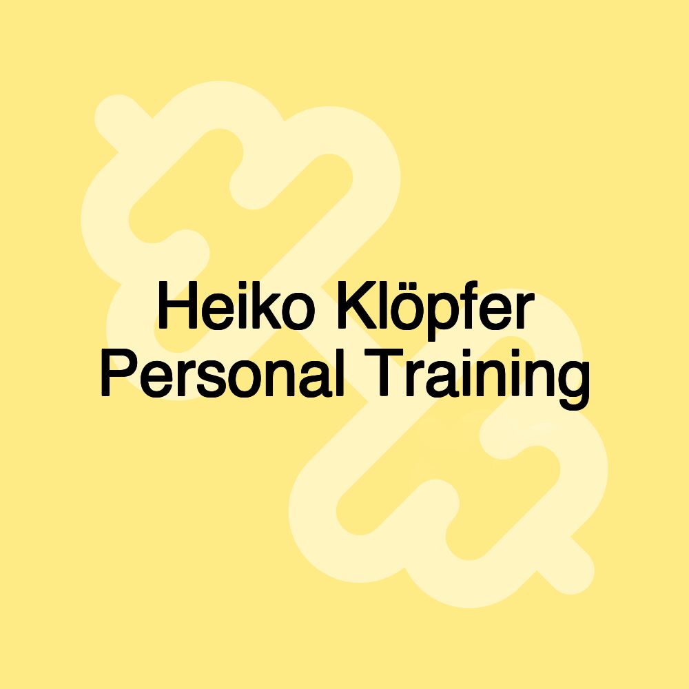 Heiko Klöpfer Personal Training