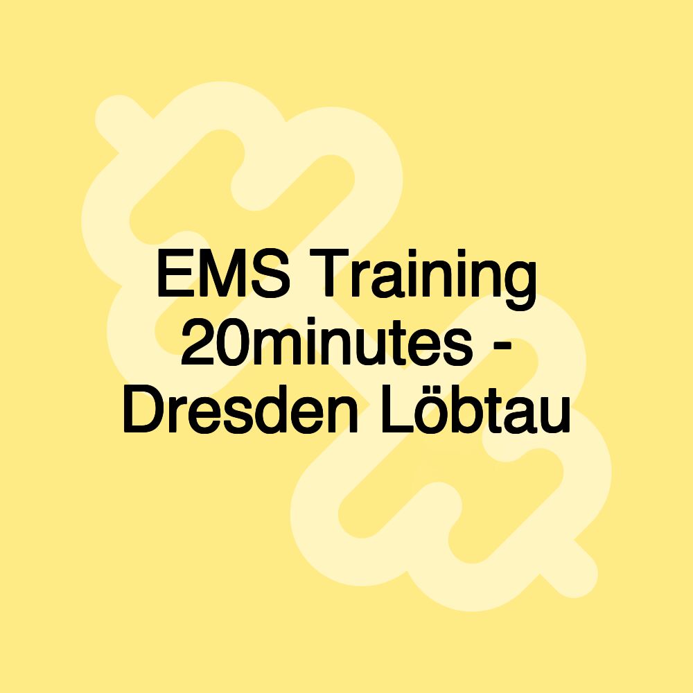 EMS Training 20minutes - Dresden Löbtau