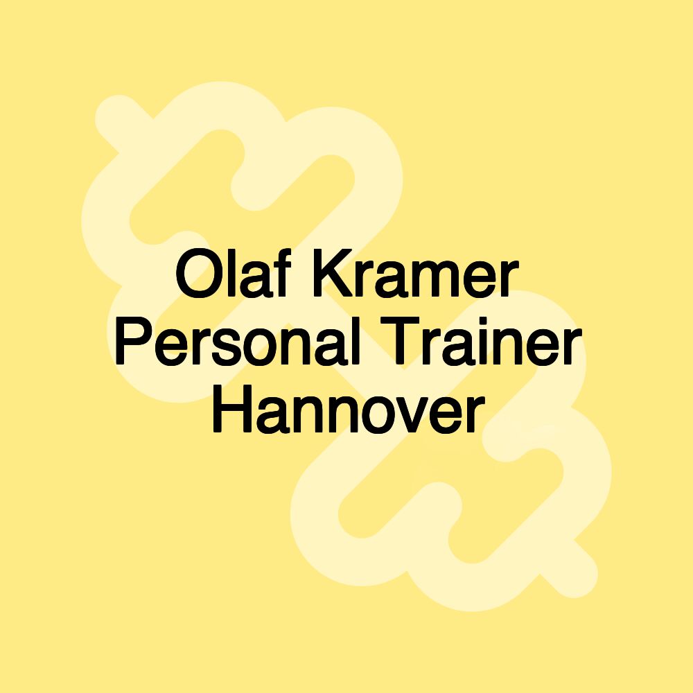 Olaf Kramer Personal Trainer Hannover