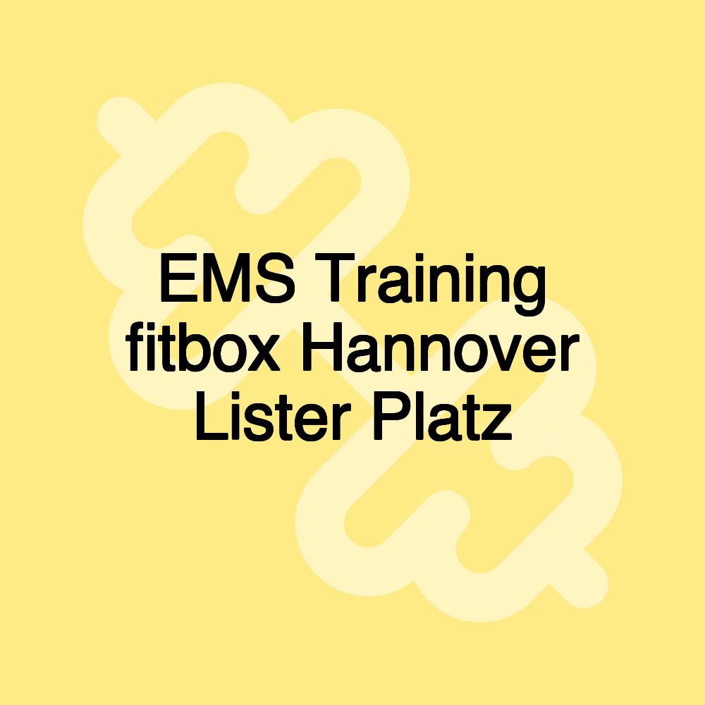 EMS Training fitbox Hannover Lister Platz