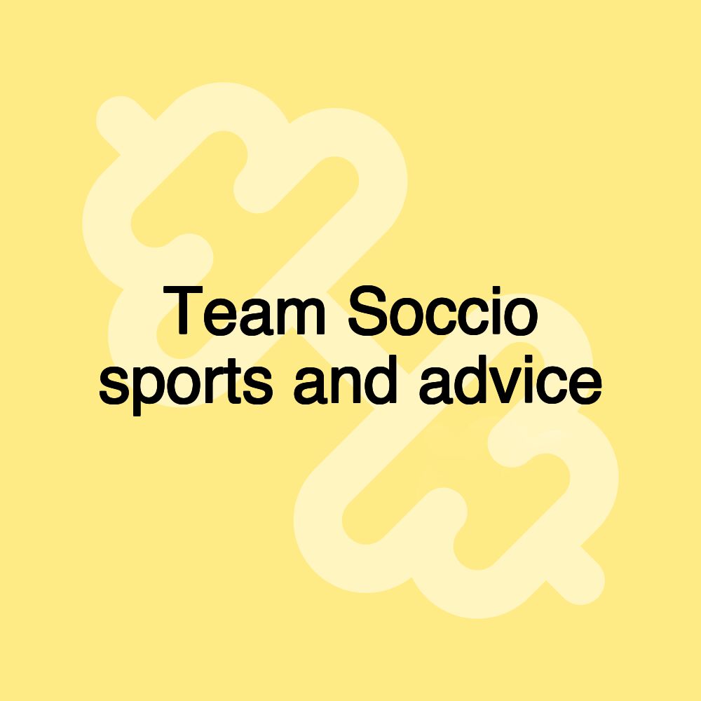 Team Soccio sports and advice