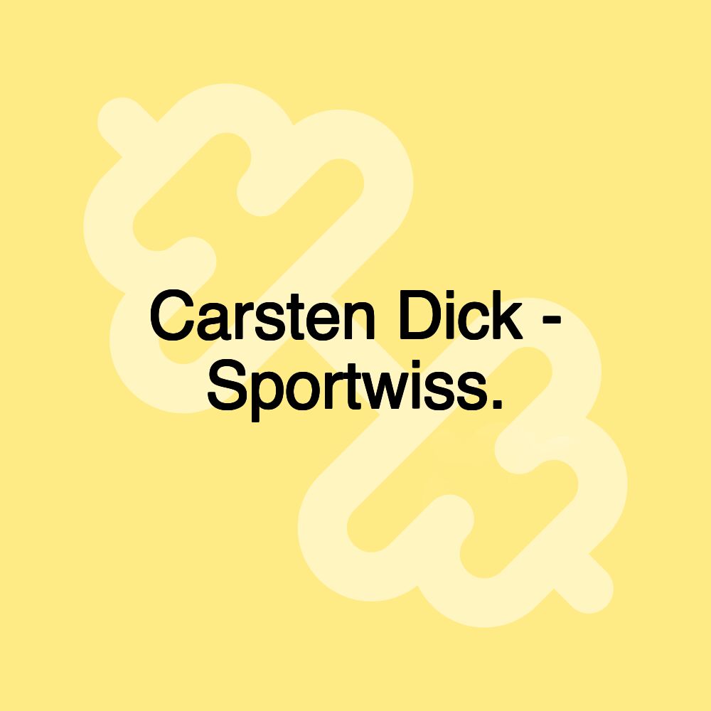 Carsten Dick - Sportwiss.