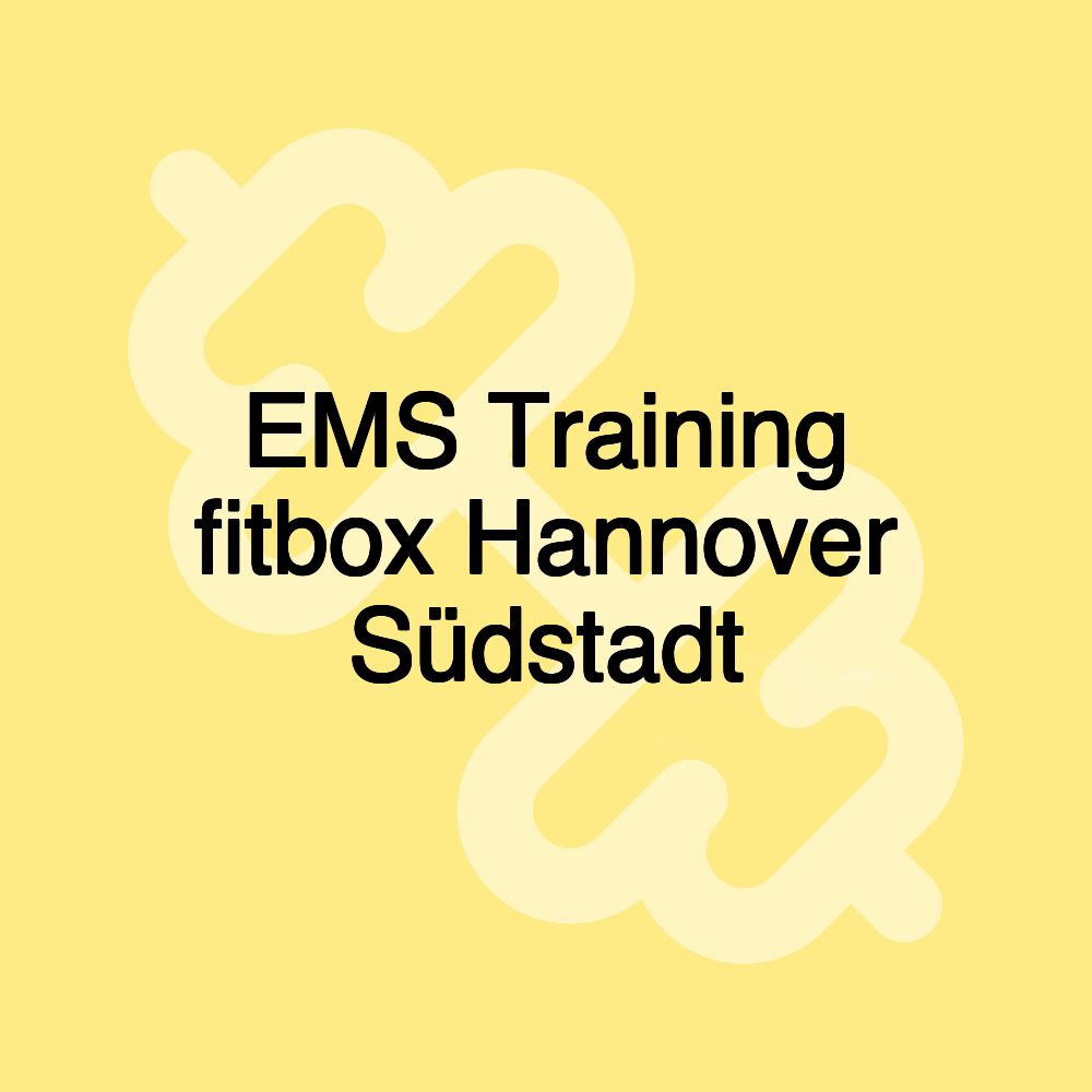 EMS Training fitbox Hannover Südstadt