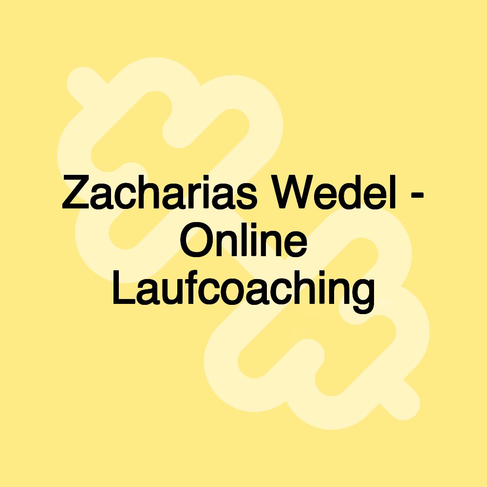 Zacharias Wedel - Online Laufcoaching