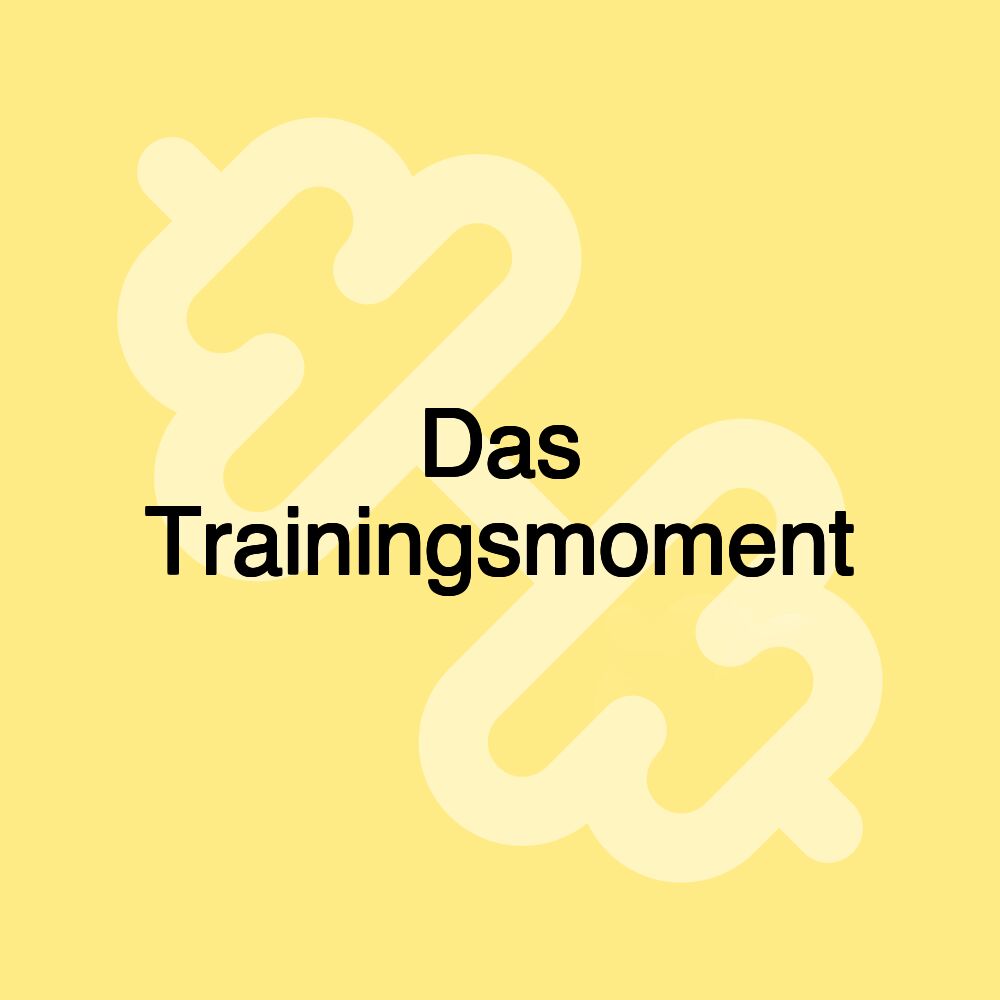 Das Trainingsmoment