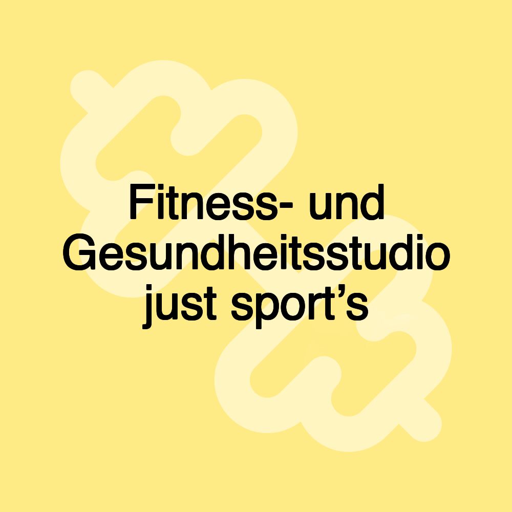 Fitness- und Gesundheitsstudio just sport’s