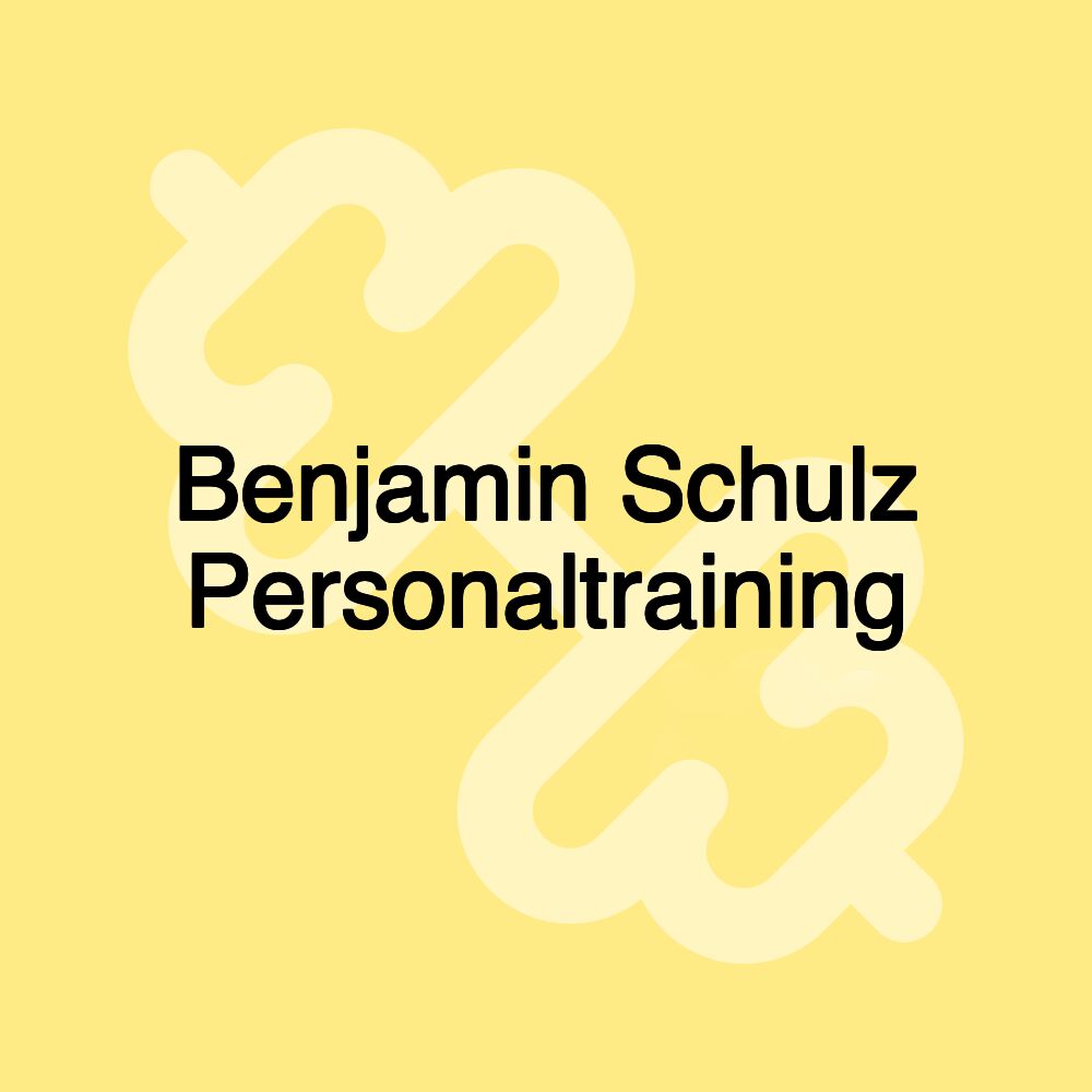 Benjamin Schulz Personaltraining