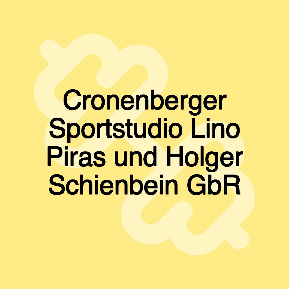 Cronenberger Sportstudio Lino Piras und Holger Schienbein GbR