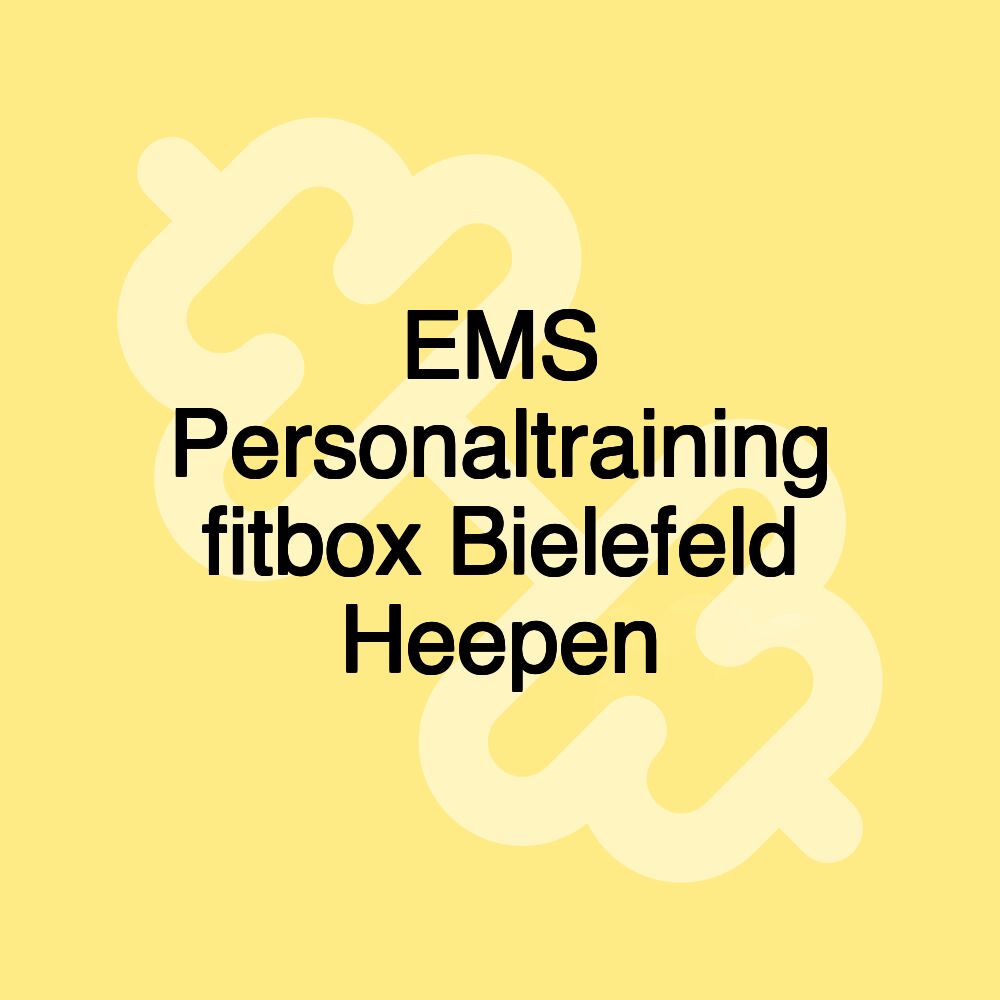 EMS Personaltraining fitbox Bielefeld Heepen