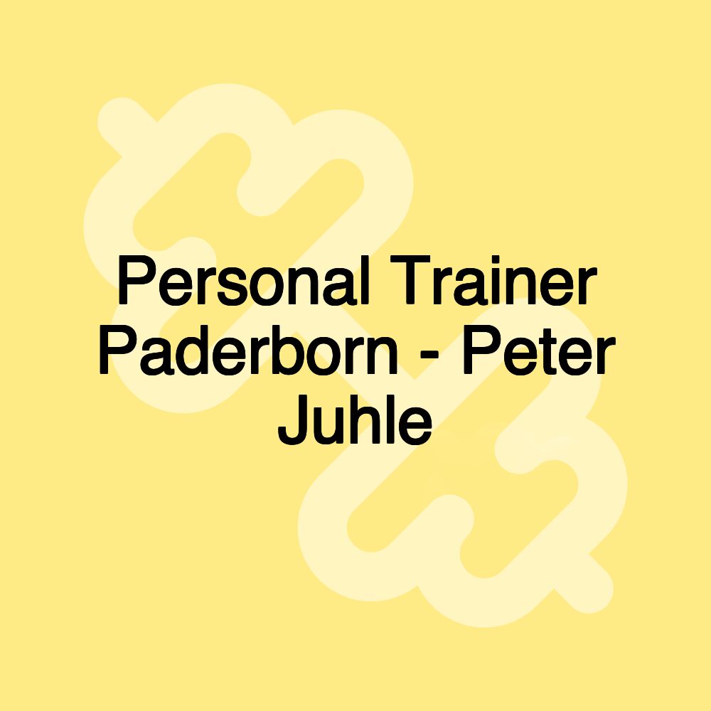 Personal Trainer Paderborn - Peter Juhle