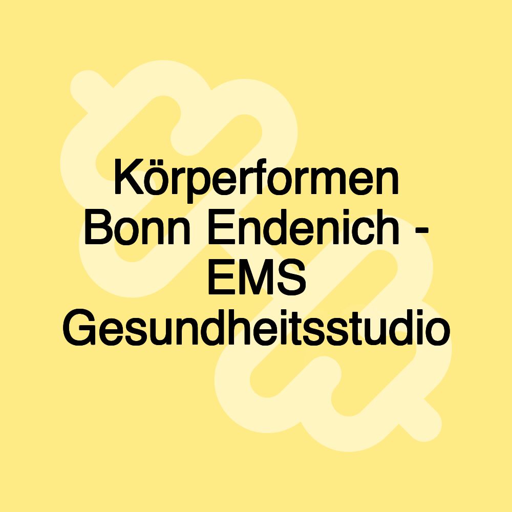 Körperformen Bonn Endenich - EMS Gesundheitsstudio