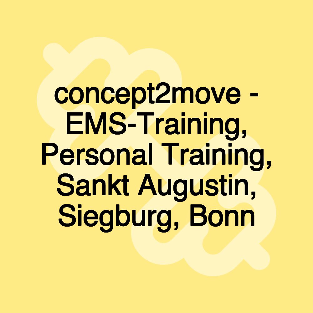 Stefan Halfen concept2move - EMS-Training Personal Training