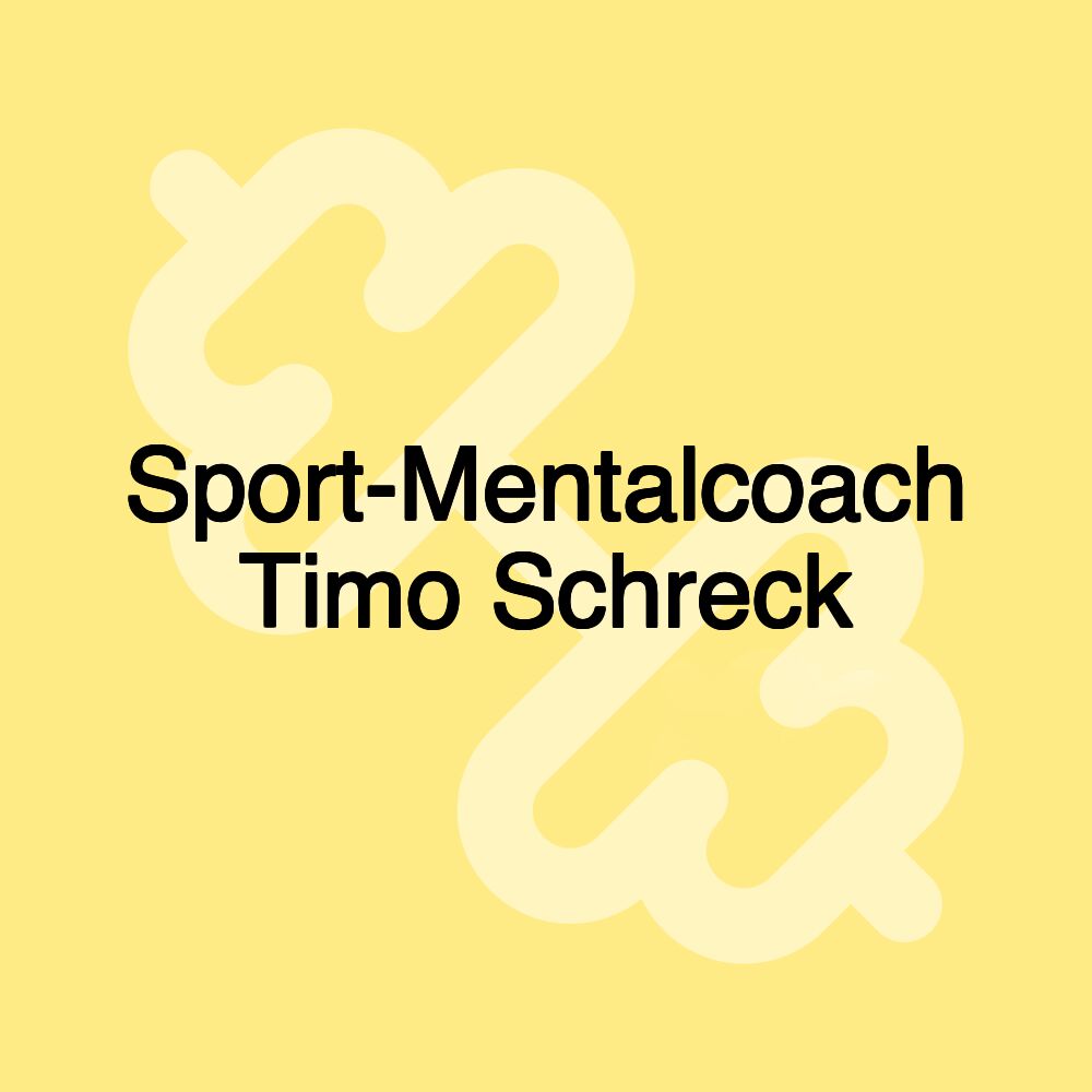 Sport-Mentalcoach Timo Schreck