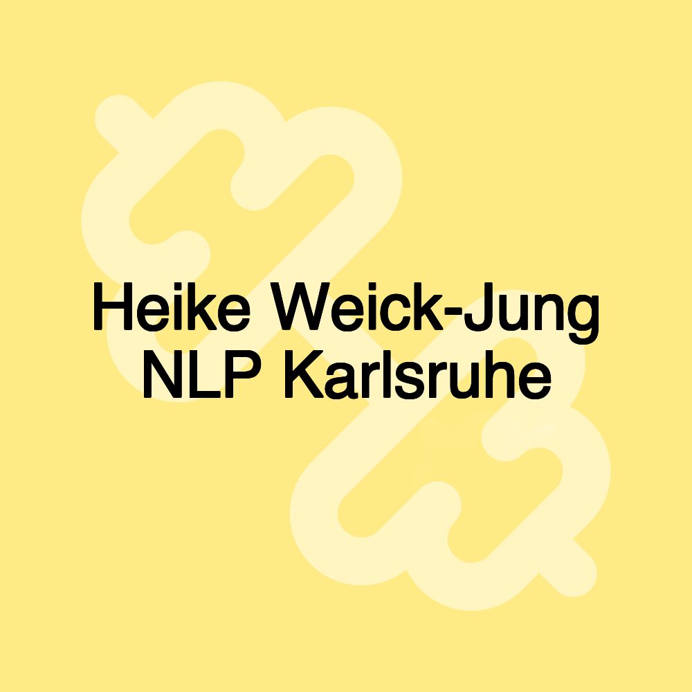 Heike Weick-Jung NLP Karlsruhe