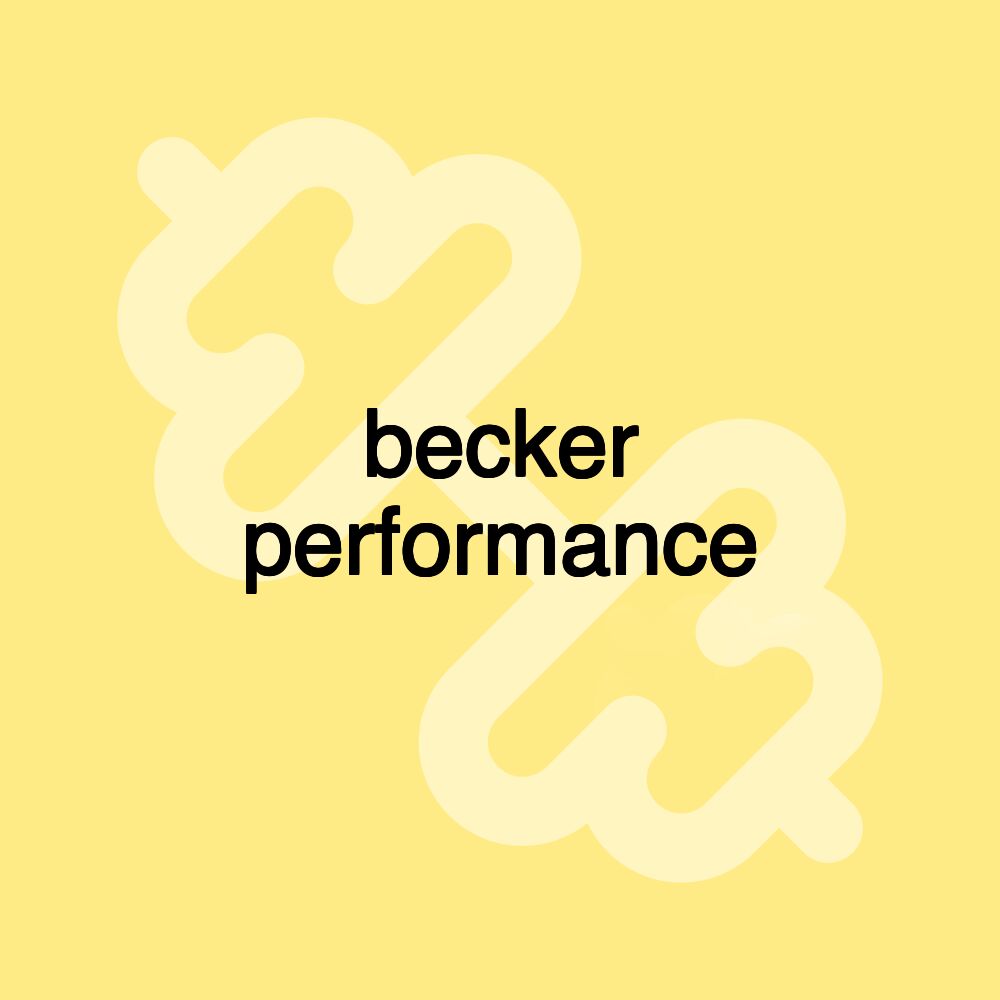 becker performance