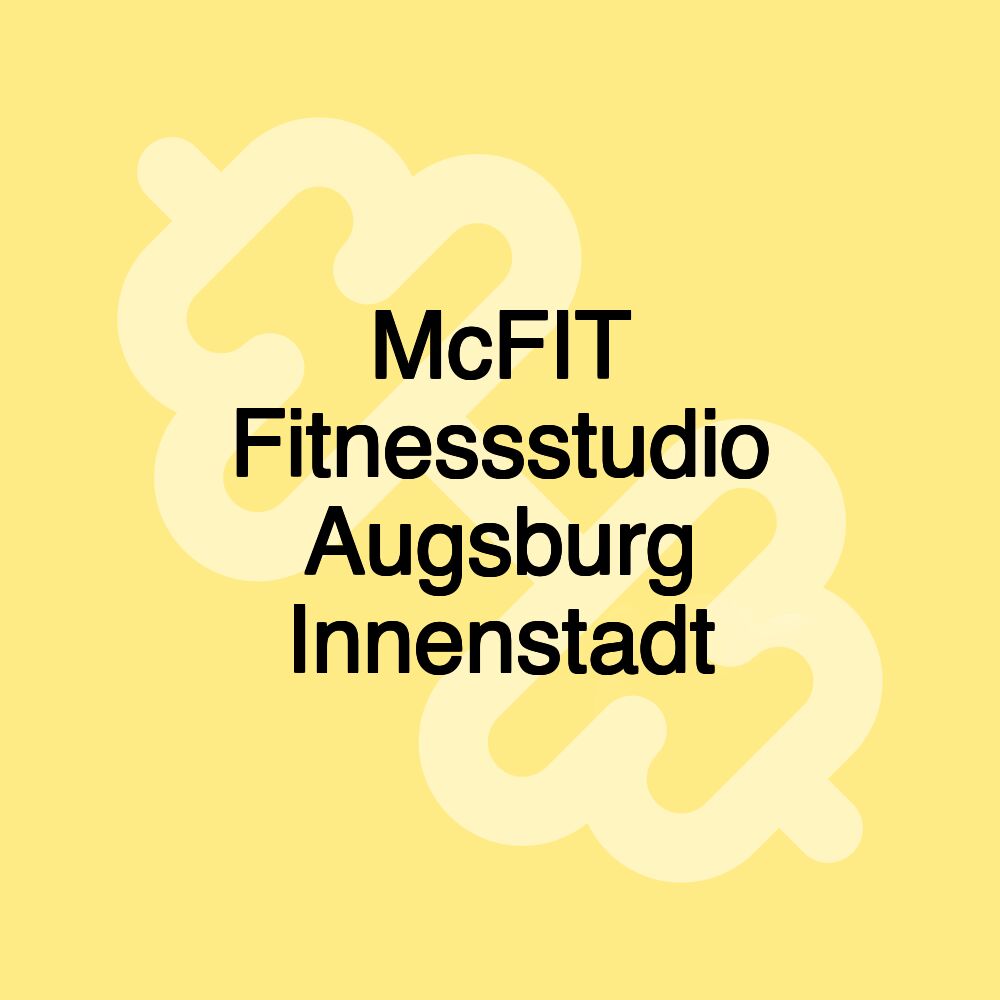 McFIT Fitnessstudio Augsburg Innenstadt