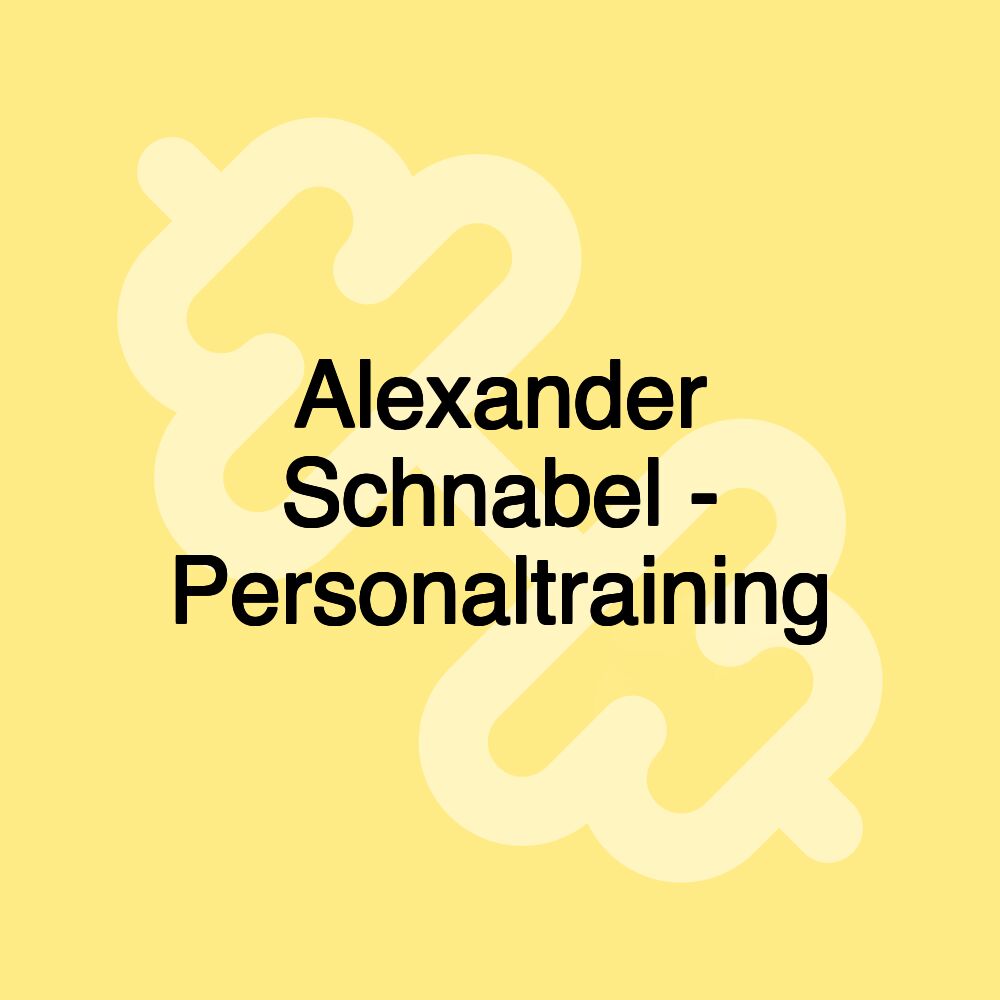 Alexander Schnabel - Personaltraining