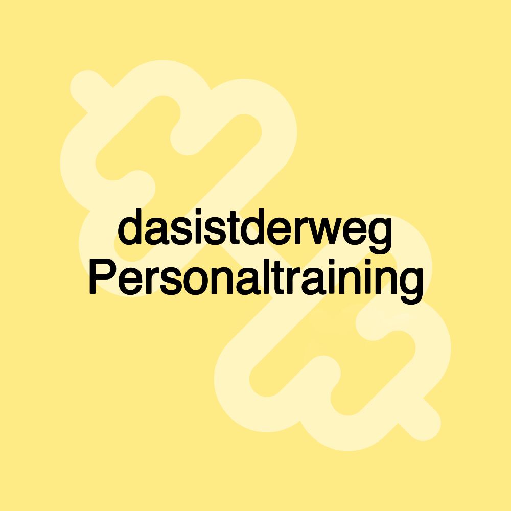 dasistderweg Personaltraining