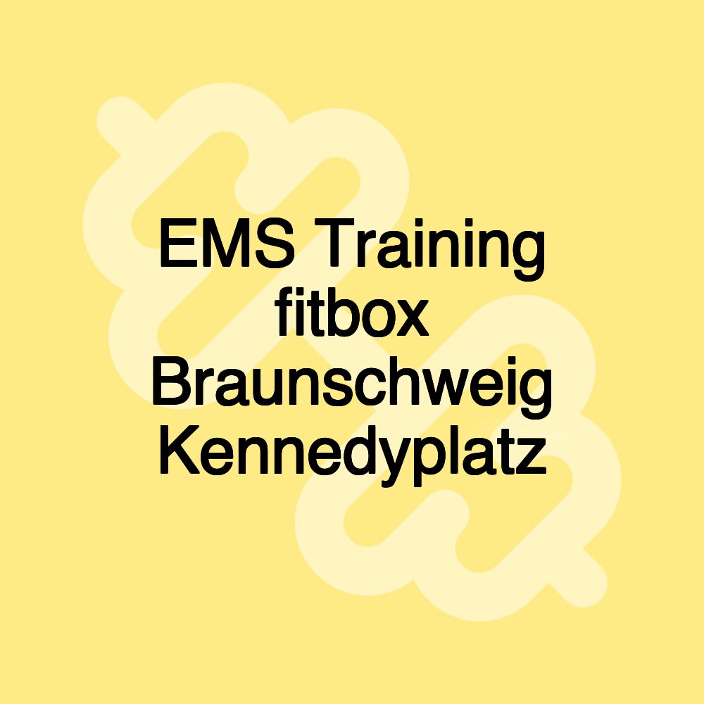 EMS Training fitbox Braunschweig Kennedyplatz