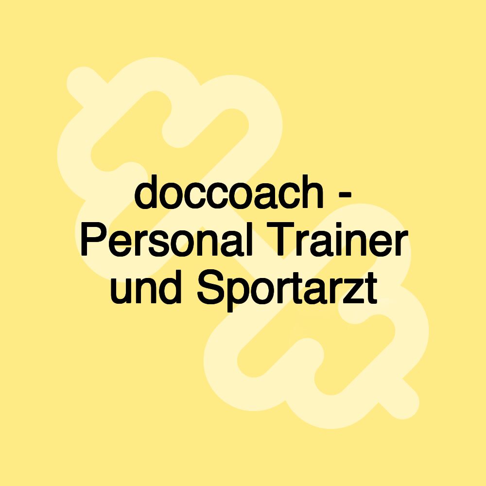 doccoach - Personal Trainer und Sportarzt