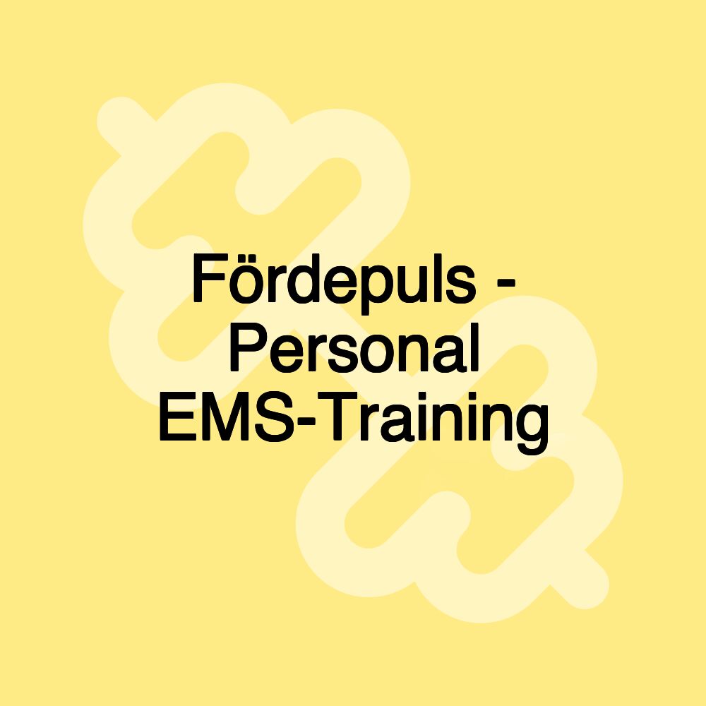 Fördepuls - Personal EMS-Training