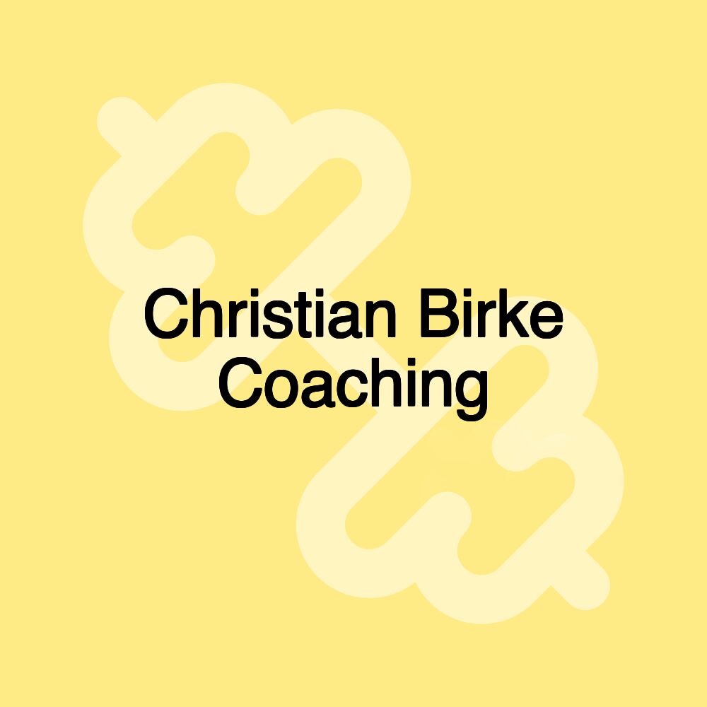 Christian Birke Coaching