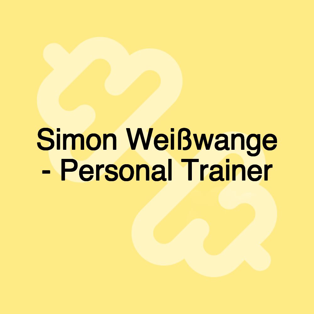 Simon Weißwange - Personal Trainer