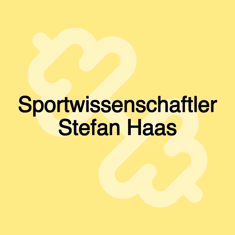 Sportwissenschaftler Stefan Haas