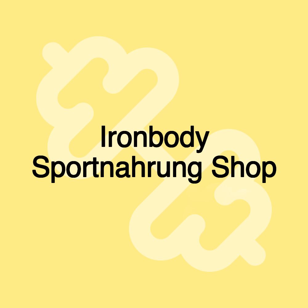 Ironbody Sportnahrung Shop