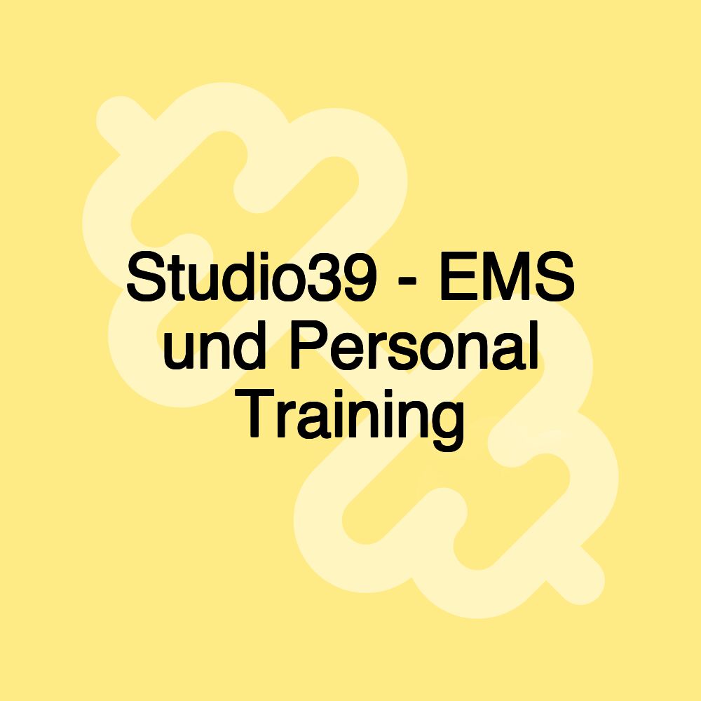 Studio39 - EMS und Personal Training