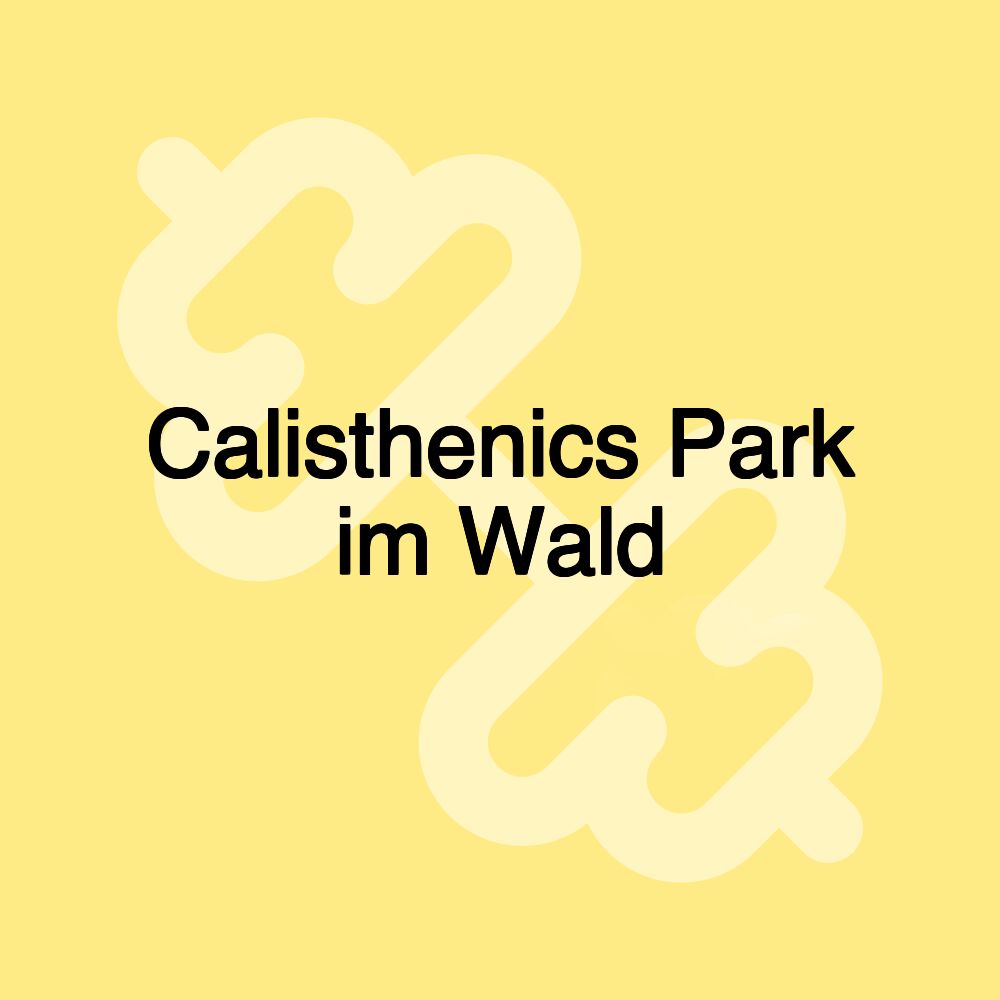 Calisthenics Park im Wald