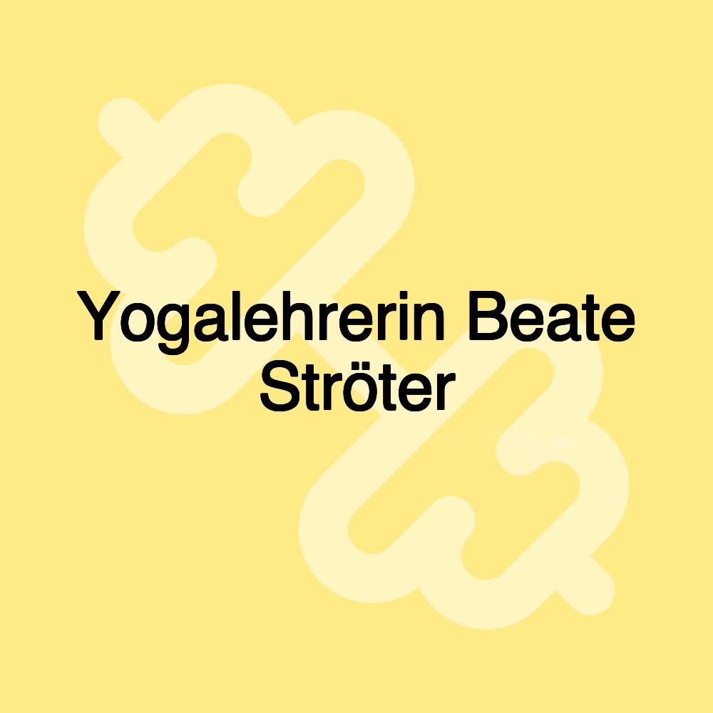 Yogalehrerin Beate Ströter