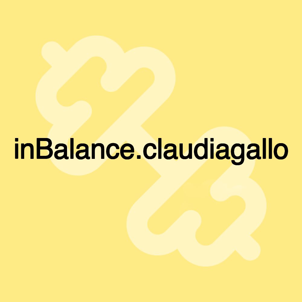 inBalance.claudiagallo