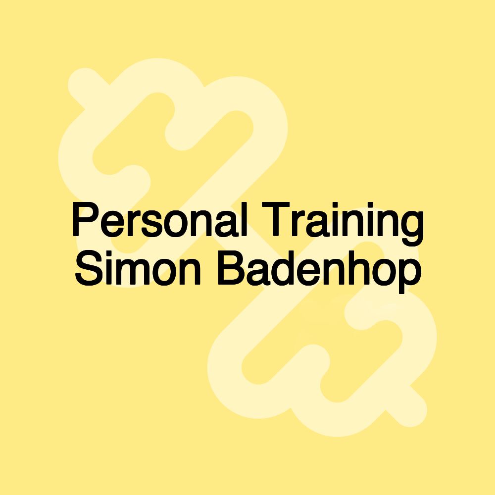 Personal Training Simon Badenhop